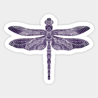 Shades of Purple Watercolor Dragonfly Sticker